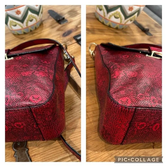 HENRI BENDEL NWOT The Whitney Lizard Messenger Bag w/ dust bag - Picture 15 of 16